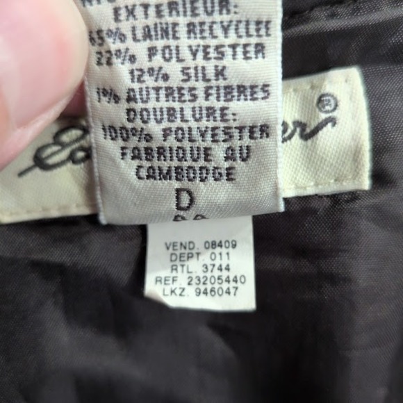 Vintage Eddie Bauer Brown Wool Blend Knee Length Skirt, Women's Size 14, Lined - Picture 6 of 8